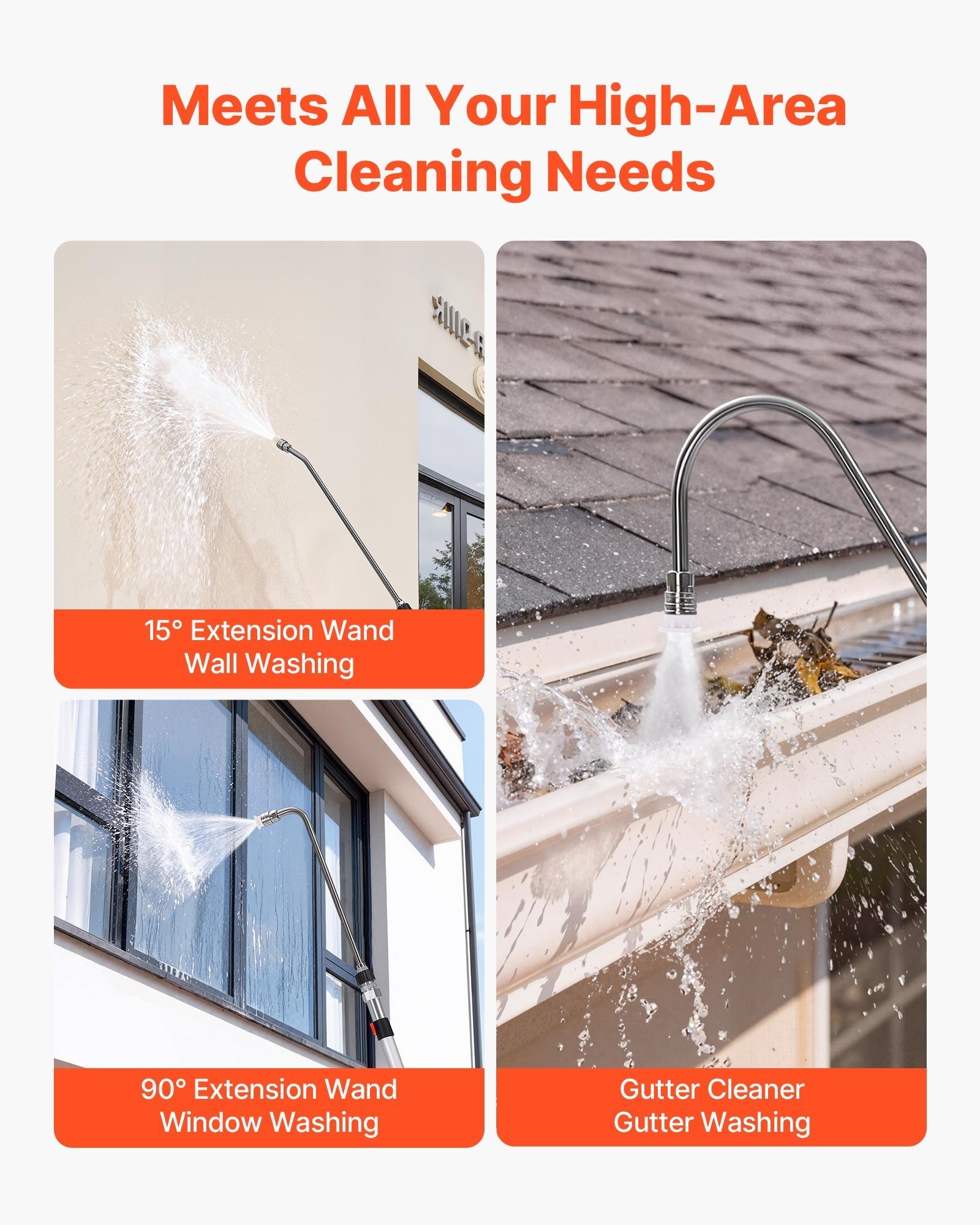 25 FT Pressure Washer Telescoping Wand, With Power Washer Extension Wands & High Pressure Hose, Brush Head, 7 Nozzles, Hose Adapter, Upgrade Support Belt, Storage Bag, 4000 PSI For High Cleaning - Image 6