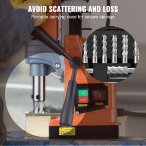 Annular Cutter Set, 13 Pcs Weldon Shank Mag Drill Bits, 7/16' To 1-1/16' Cutting Diameter, 2' Cutting Depth, M2AL HSS, With 2 Pilot Pins, Hex Wrench And Portable Case, For Using With Magnetic Dr - Image 5