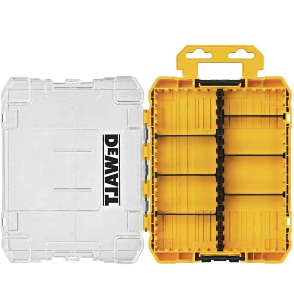 Medium 8-Compartments Small Parts Organizer Portable Tough Case Screw Organizer Toolbox With Customizable Dividers