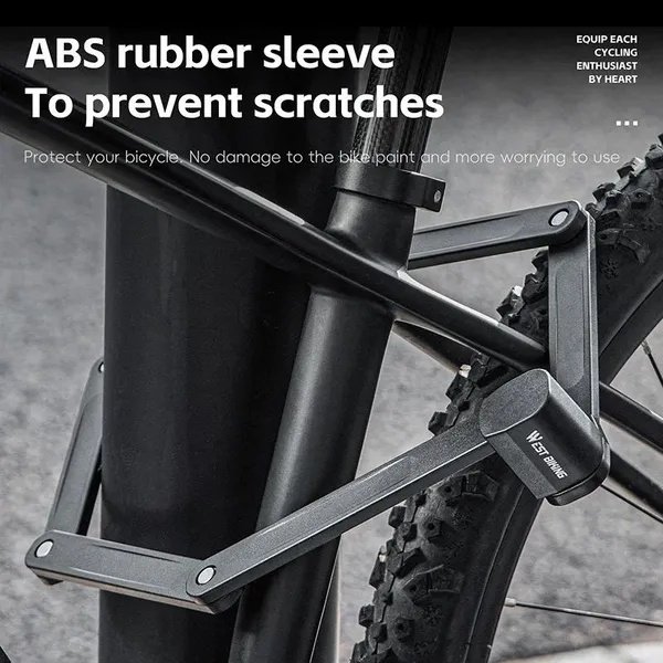 Bicycle Folding Lock 2 Keys 87cm High Security Alloy Steel Lock For MTB Road Bike E-Bike Anti-Theft Foldable Lock
