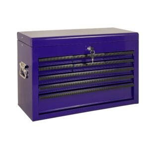 Heavy Duty Metal Tool Box, 24-inch, Portable Metal Tool Box with 9 Drawers, Small Tool Chest with EVA Liners, Ball Bearing Slide Drawers Locking & Powder Coated Finish, Multi-Function Tool Organizer - Image 3