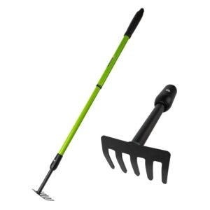 Telescopic Handle Five-tooth Rake - Image 4