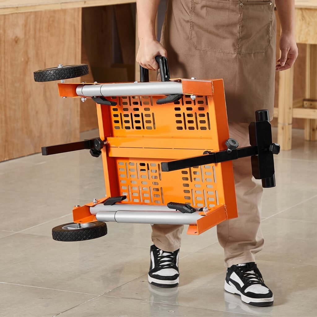 Miter Saw Stand With Tabletop And Wheels 330lbs Load Capacity Adjustable