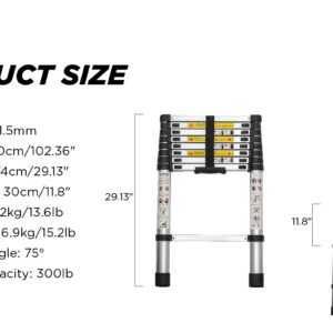 Aluminum Telescoping Ladder For Outdoor Work - Image 7