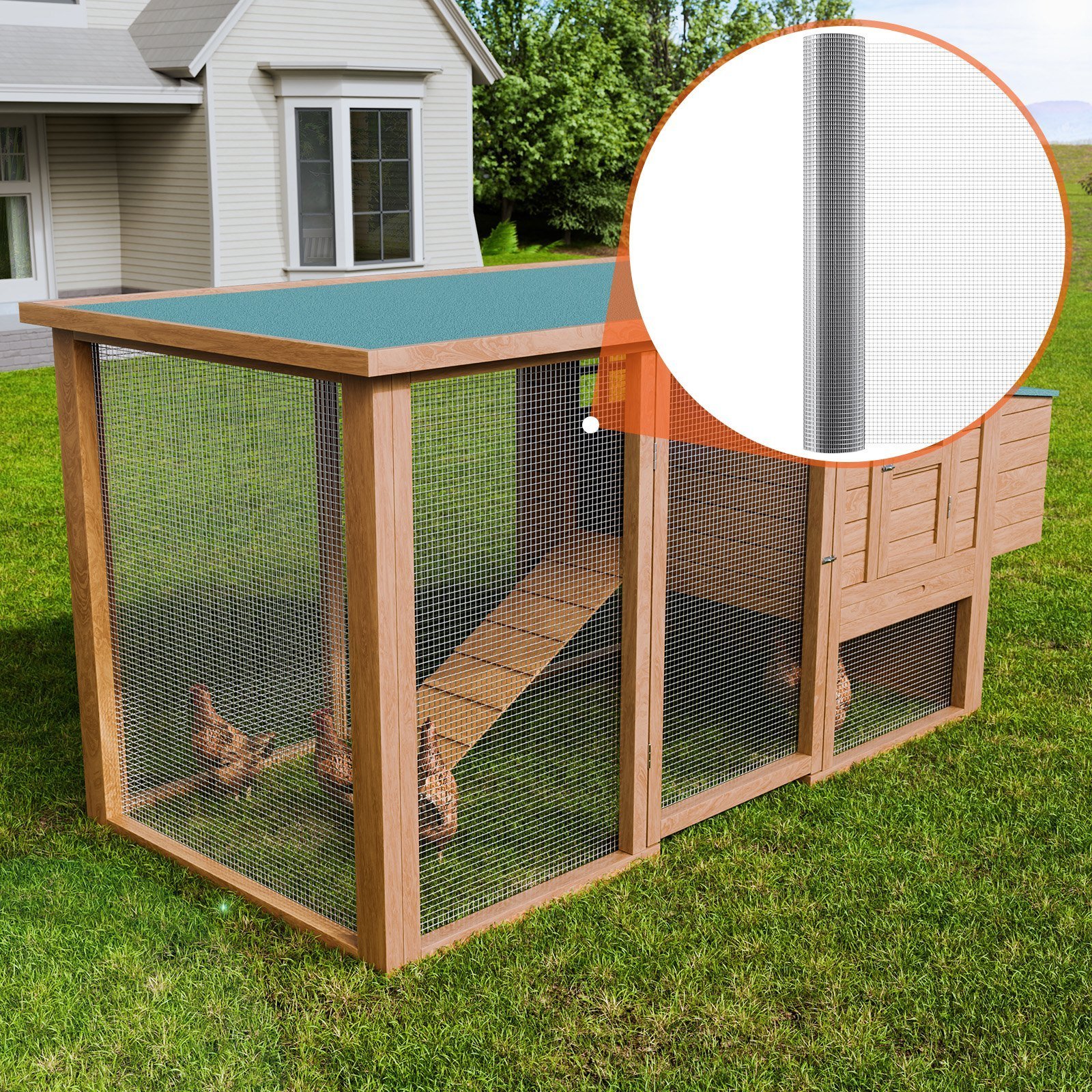 Hardware Cloth, 1'2 Inch 48in X 50 Ft 19 Gauge, Hot Dipped Galvanized Wire Mesh Roll, Chicken Wire Fencing, Wire Mesh For Rabbit Cages, Garden, Small Rodents - Image 7