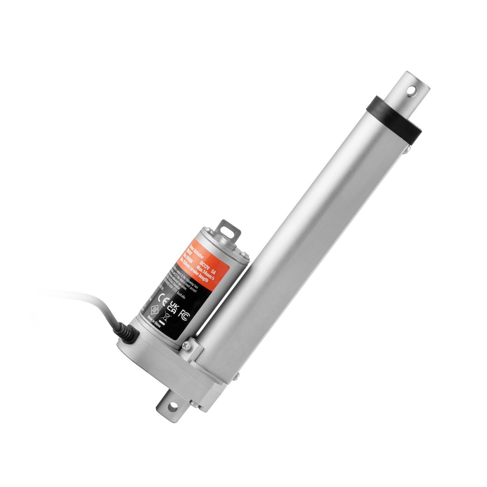 12V Linear Actuator - 6 Inch Stroke, High Load Capacity 330lbs With Mounting Bracket And IP54 Protection - Image 1