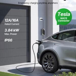 Level 1/2 Tesla Charger 16A Portable EV Charger 25 Ft Cable 120V-240V NEMA 6-20P - Image 2