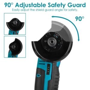 12V Cordless Mini Angle Grinder Hand Polishing Grinding Machine Cordless Cutter Grinding Tool With 7Pcs Disc 2Pcs 1100mAh Batteries And Charger Hex Key - Image 3
