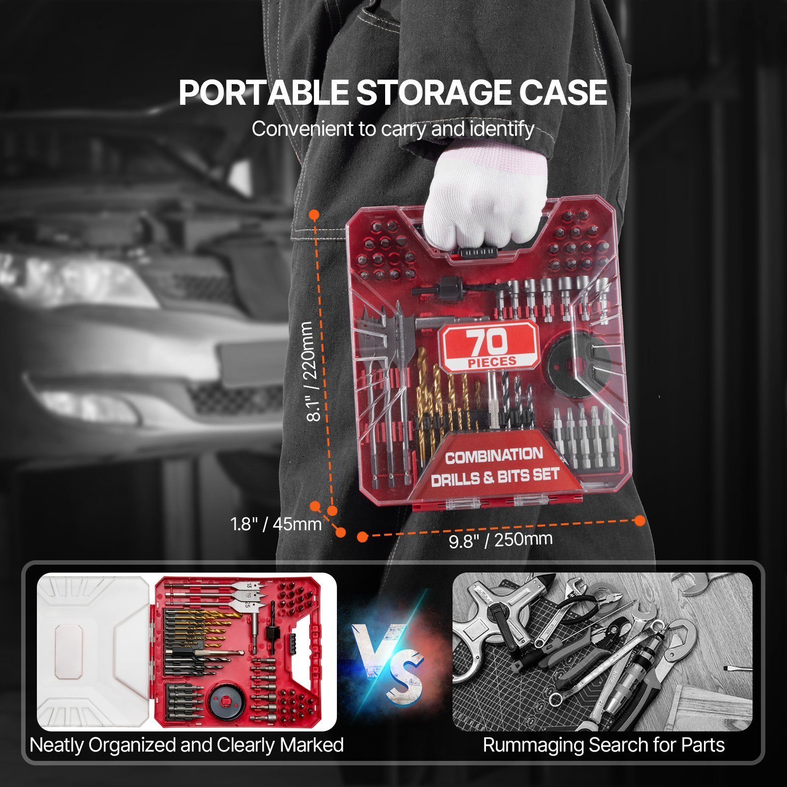 Drill Bit Set 70 PCS Screwdriver Bit Set With Carrying Case Multi-purpose - Image 4