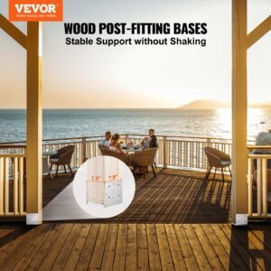 8'x 8' Post Base, 4Pcs Stainless Steel Adjustable Post Anchor Bracket(Internal 7.8 X 7.3'), Adjustable Post Base For Pavilion Deck Porch Handrail Railing Support Decorative Anchor Plate - Image 3