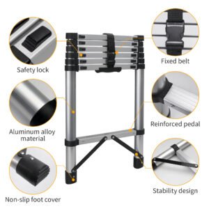 8.56 Feet Compact Telescoping Ladder - Image 6