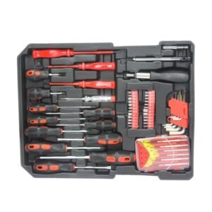 Black Manual Toolbox With 4 Layers Of Tool Sets And Wheels - Image 7