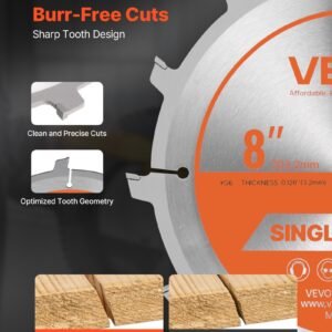 Dado Blade Set Stacking Dado Blades With Chippers And Shims 8 In Diameter - Image 4