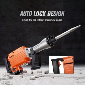 Demolition Jack Hammer Concrete Breaker 2200W Electric Hammer 2 Chisel Bits - Image 3
