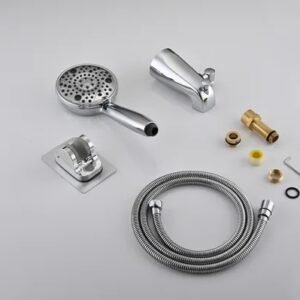 8-Setting High-Pressure Handheld Shower With Hose & Slip-On Diverter Tub Spout - Image 2