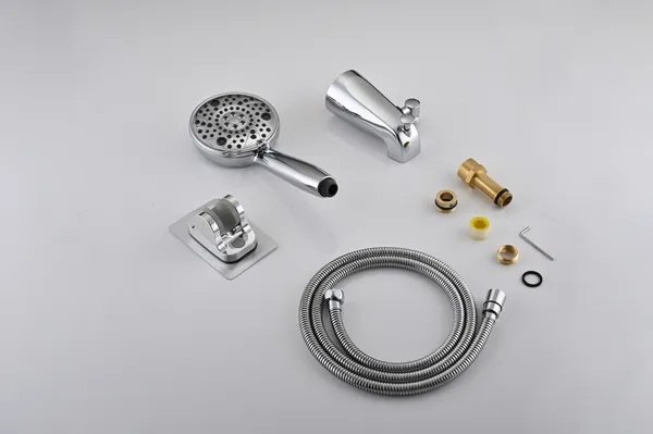 8-Setting High-Pressure Handheld Shower With Hose & Slip-On Diverter Tub Spout