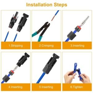 10 Pairs Solar Panel Connectors Solar Wire Adapter Male/Female IP67 Waterproof Connector - Image 4