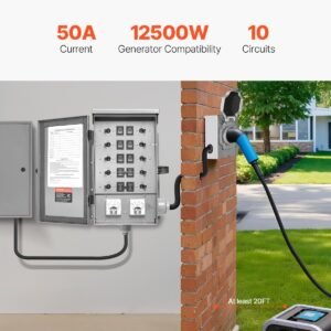 Manual Transfer Switch 50A Generator Transfer Switch Kit NEMA 3R 12500W 120/240V - Image 3