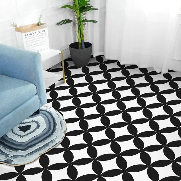 20pcs Self-Adhesive PVC Floor Tiles 7.9 X 7.9 Inch Peel And Stick Waterproof Flooring Strips Non-Slip DIY Floor Tiles Suitable For Intchen Living Room Covers 4.3 Square Feet Easy Installation Removabl