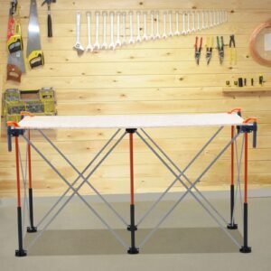 Portable Folding Workstand 4.15 X 2.18ft Collapsible Work Stand 2500lbs Capacity - Image 6
