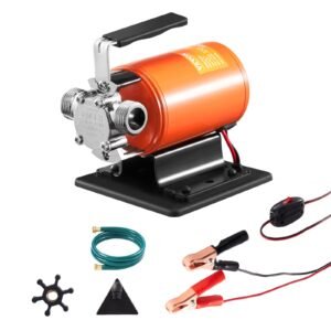 Water Transfer Pump, 12V DC 360 GPH 1/10HP, Portable Electric Utility Pump With 6 Ft Suction Hose Kit, Impeller, Suction Strainer, For Garden, Rain Barrel, Pool, Pond, Hot Tub, Aquarium Draining - Image 1