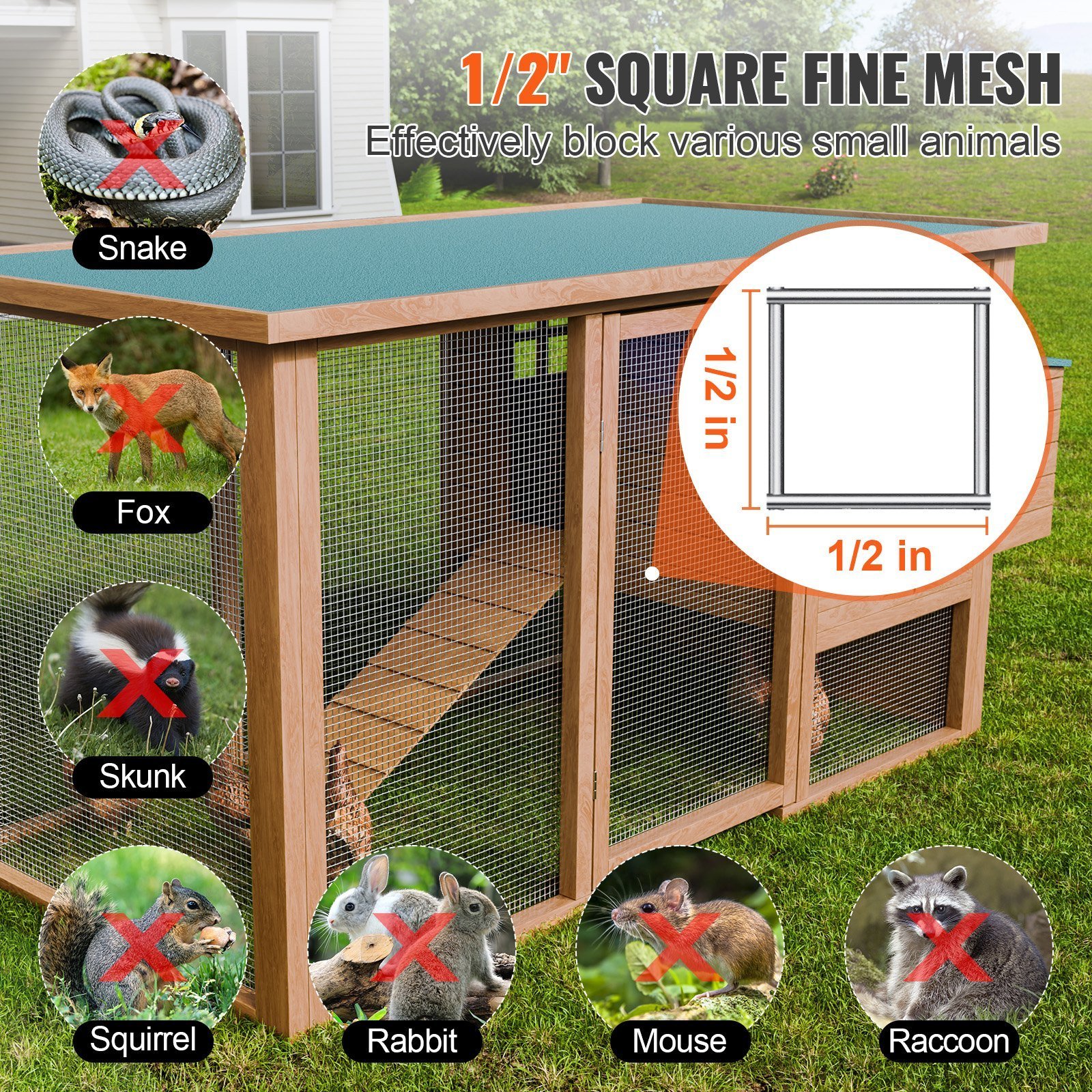 Hardware Cloth, 1'2 Inch 48in X 100 Ft 19 Gauge, Hot Dipped Galvanized Wire Mesh Roll, Chicken Wire Fencing, Wire Mesh For Rabbit Cages, Garden, Small Rodents - Image 2