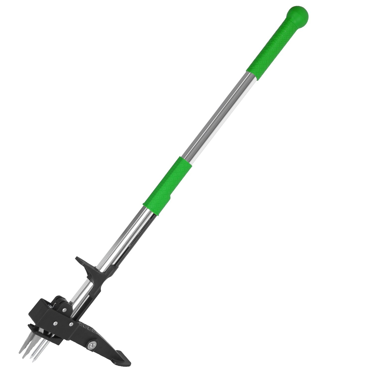 1Pc Aluminum Weed Puller Stand Up Weeder Without Bending Kneeling Manual Weed Remover Tool With 4 Claws For Lawn Yard Garden Patio - Image 3