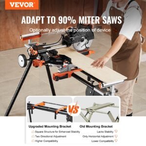 Miter Saw Stand 550lbs Load Capacity Steel Collapsible Stand For Miter Saw - Image 4