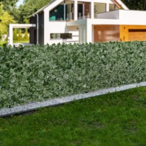 Ivy Privacy Fence, 59 X 158in Artificial Green Wall Screen, Greenery Ivy Fence W/ Mesh Cloth Backing And Strengthened Joint, Faux Hedges Vine Leaf Decoration For Outdoor Garden, Yard, Balcony - Image 6