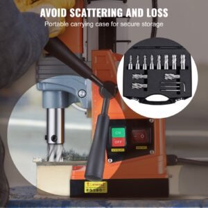 Annular Cutter Set, 13 Pcs Weldon Shank Mag Drill Bits, 7/16' To 1-1/16' Cutting Diameter, 1' Cutting Depth, M2AL HSS, 2 Pilot Pins, Hex Wrench And Portable Case, For Using With Magnetic Drills - Image 5