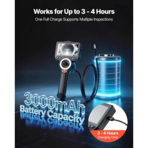 4-Way Articulating Endoscope With Light, True 1080P HD Industrial Borescope Inspection Camera With Articulated Probe, Flexible Snake Scope Cam For Wall Automotive Engine Inspect-4.9FT - Image 5