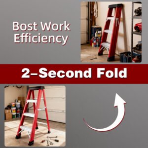 Fiberglass Insulating Ladder, Folding Step Ladder For Safe Electrical Work - Image 4