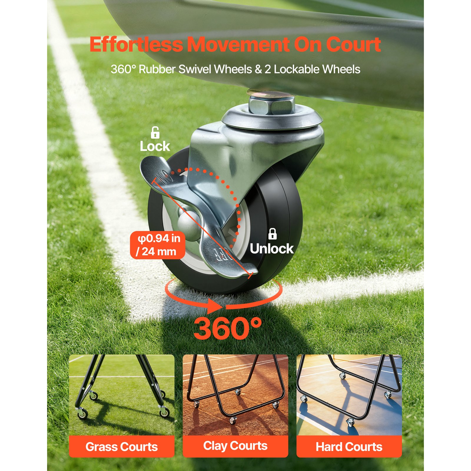 Tennis Ball Hopper, Holds 175 Tennis Balls Or 290 Pickleballs, Foldable Pickleball Basket Cart With Wheels For Easy Pick Up, Portable Baseball Cart Caddy With Storage Bag, For Training Coaching - Image 4