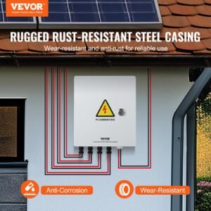 Solar PV Combiner Box 4 String 15A For Solar Panel System Steel Case IP65 - Image 2
