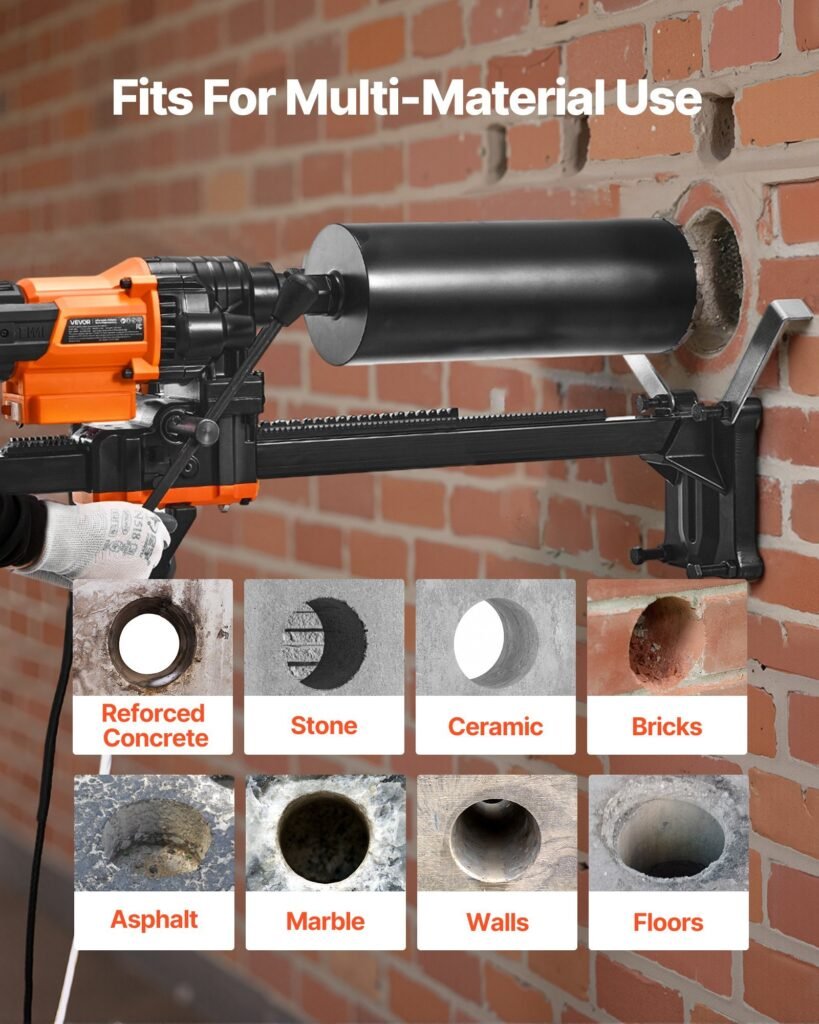 Diamond Core Drill Machine Concrete Core Drill Rig With Stand 8 In 3000W