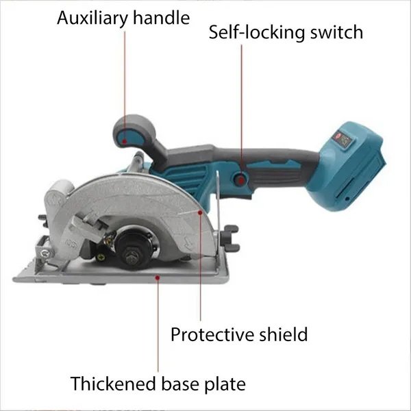 Battery Hand Circular Saw 125mm, Compatible With Makita 18V Cordless Brushless Saw DE