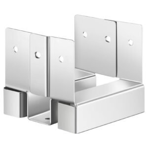 1 Pack 4x4 Post Base Bracket Post Anchor For Concrete Inner Size 3.53x3.56 In - Image 1