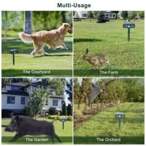 Ultrasonic Rat Repellent, Solar Motion Sensor, Rat Repellent IPX4 Waterproof, Suitable For Outdoor Use In Farms, Gardens, Courtyards - Image 5
