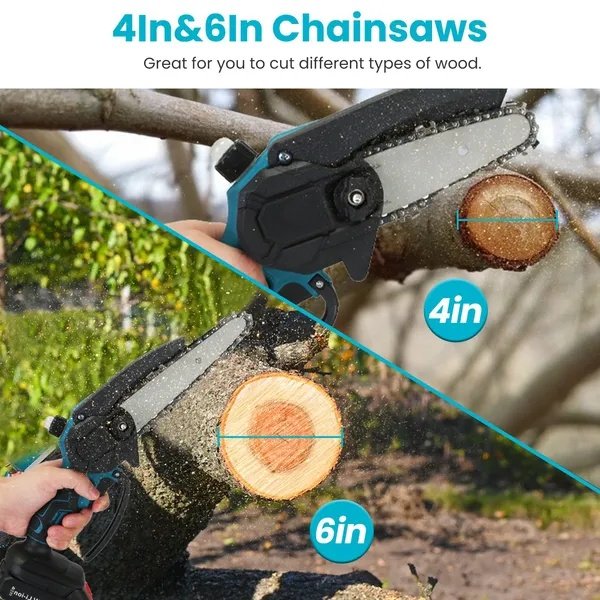 4-in-1 Pole Pruning Shears, Electric Pruning Shears & Pole Saws For Tree Trimming With 7 Adjustable Head Angles,Cordless Pole Shears And Battery Pole Saw With 2Pcs 3000mAh Rechargeable Batteries