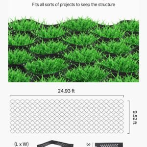 Ground Grid 3-Inch Depth Geocell Grid 24.93x9.52 FT / 7600x2900 Mm For Gravel - Image 4