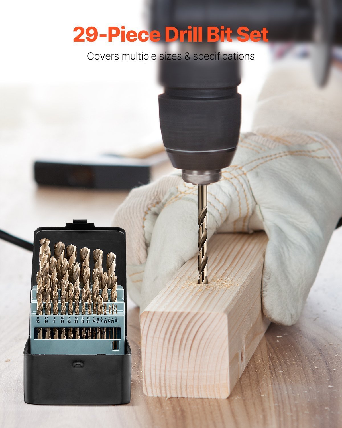 Cobalt Drill Bit Set 29 Pcs M35 High Speed Steel Cobalt Drill Bits Storage Case - Image 4