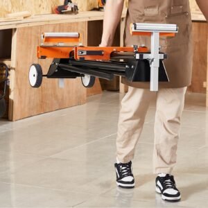 Miter Saw Stand 550lbs Load Capacity Steel Collapsible Stand For Miter Saw - Image 6