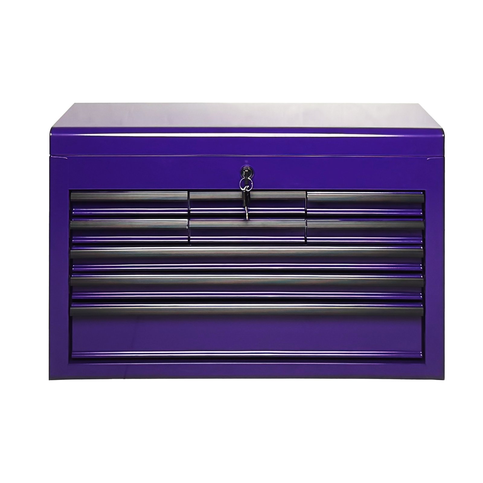 Heavy Duty Metal Tool Box, 24-inch, Portable Metal Tool Box with 9 Drawers, Small Tool Chest with EVA Liners, Ball Bearing Slide Drawers Locking & Powder Coated Finish, Multi-Function Tool Organizer - Image 2