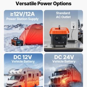 Diesel Heater Portable Diesel Air Heater 8KW DC 12V/24V All In One 1.1 Gal - Image 2