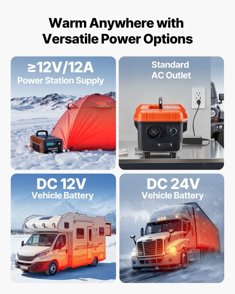 Diesel Heater Portable Diesel Air Heater 8KW DC 12V/24V All In One 1.1 Gal