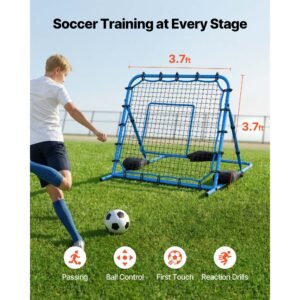 Soccer Rebounder Net, Quick-Switch Angle Soccer Goal Rebounder For Control, Passing Practice, Heavy-Duty Iron Frame & PE Net, Easy Setup Ball Training Equipment For Teens&Adults,3.7 X 3.7 Ft - Image 5