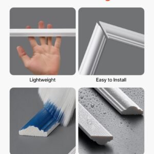 Wall Molding 12 Pack, 20 X 20 In Wainscoting Panels Kit, Lightweight Paintable Polystyrene, Easy To Install, Waterproof Accent Wall Trim For Interior Décor Living Room, Bedroom, Home, White - Image 5