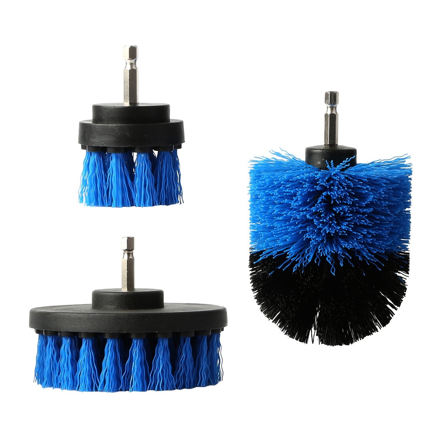3Pcs Per Set Drill Brush Power Scrubber Cleaning Brush For Car Carpet Wall Tile Tub Cleaner Combo Brush Only - Image 1