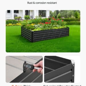 Metal Raised Garden Bed, 6.7 X 3 X 1.5 Ft Outdoor Galvalume Planter Garden Box, Open Bottom Design, Large Planter Raised Bed For Growing Vegetables, Flowers, Herbs, And Succulents, Gray - Image 3