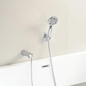 8-Setting High-Pressure Handheld Shower With Hose & Slip-On Diverter Tub Spout - Image 5